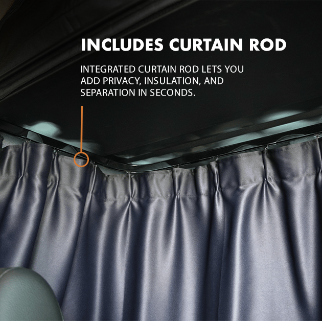 SPRINTER HEADLINER SHELF INCLUDES CURTAIN ROD AND LINER 2019+