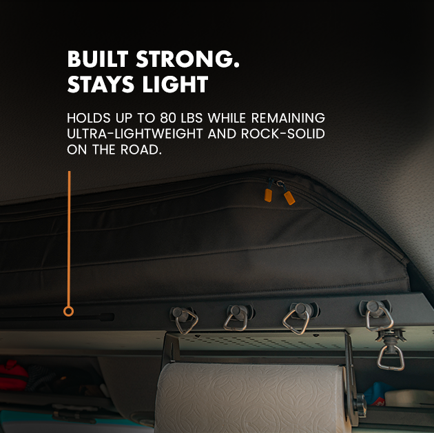 SPRINTER HEADLINER SHELF WITH L TRACK 2019+