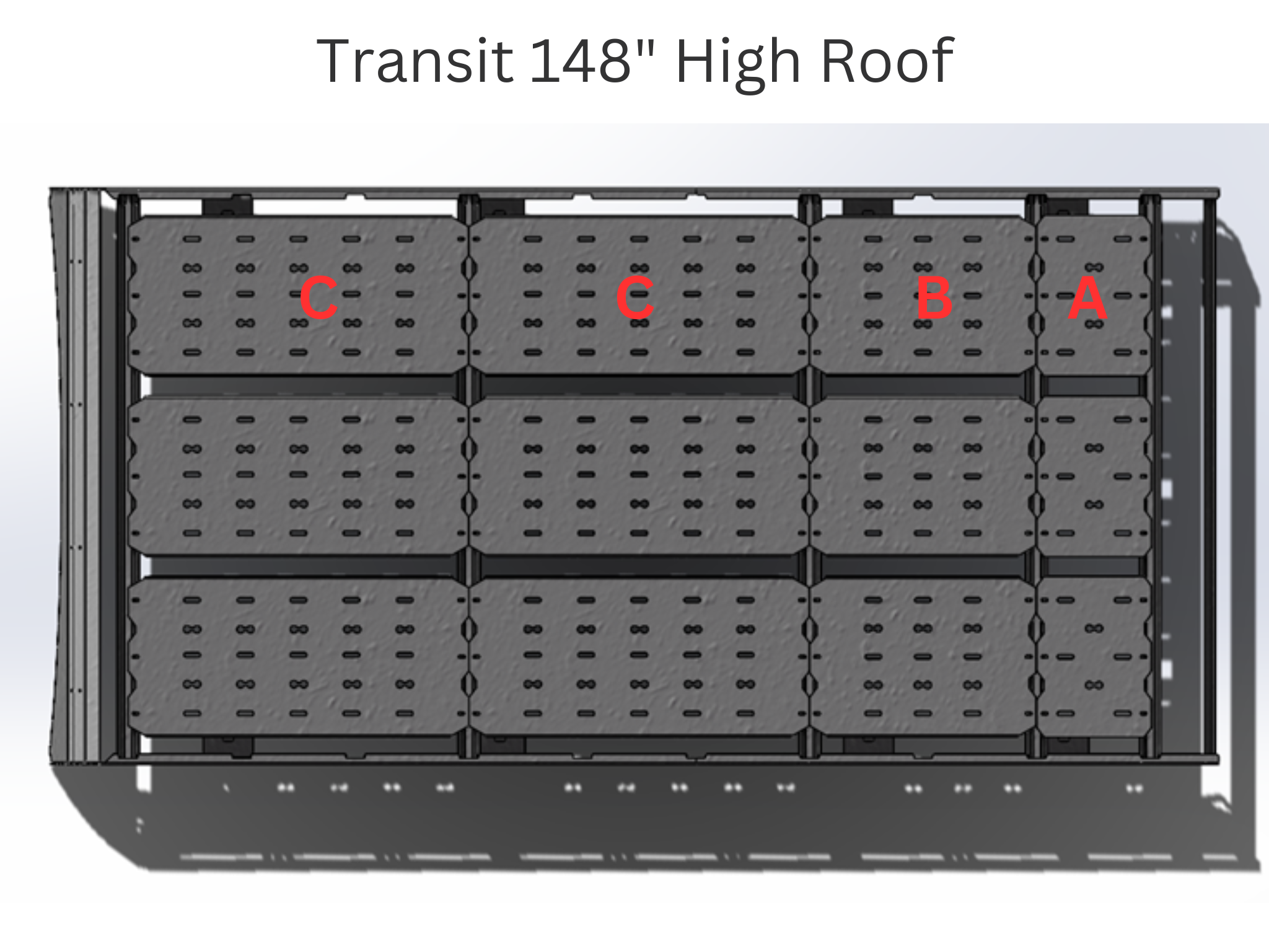 TRANSIT VAN 148" HIGH ROOF STRATA ROOF RACK