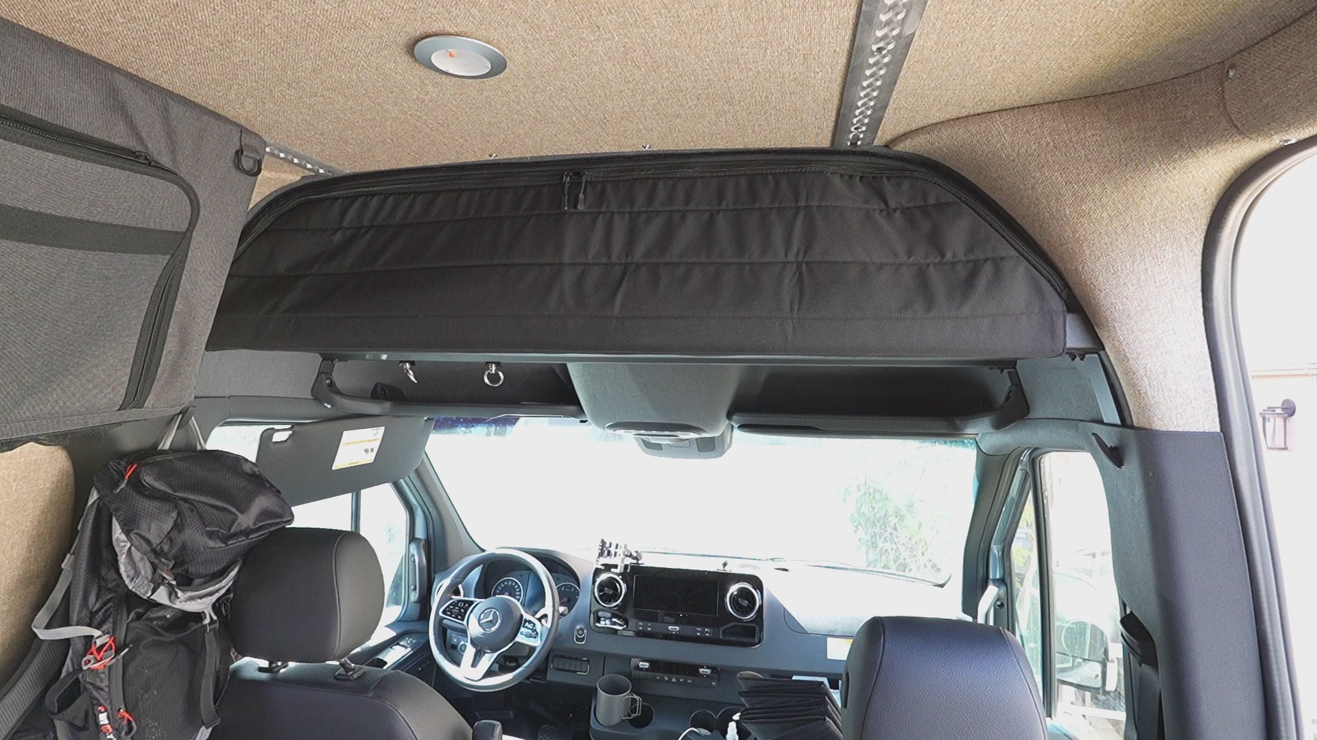 SPRINTER HEADLINER SHELF INCLUDES CURTAIN ROD AND LINER 2019+