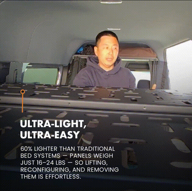 SPRINTER VAN PLATFORM 4-PANEL ALL ALUMINUM BED SYSTEM