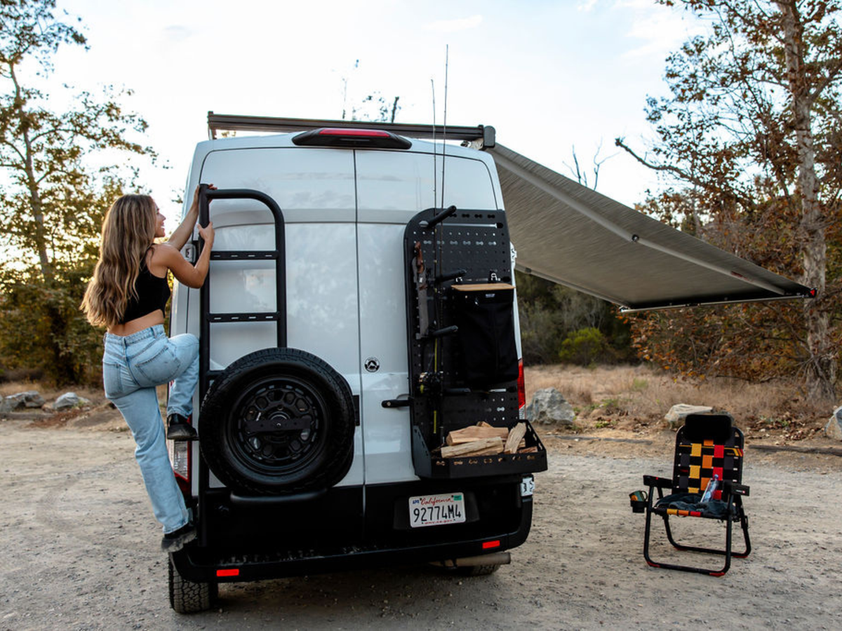 TRANSIT REAR TIRE CARRIER LADDER