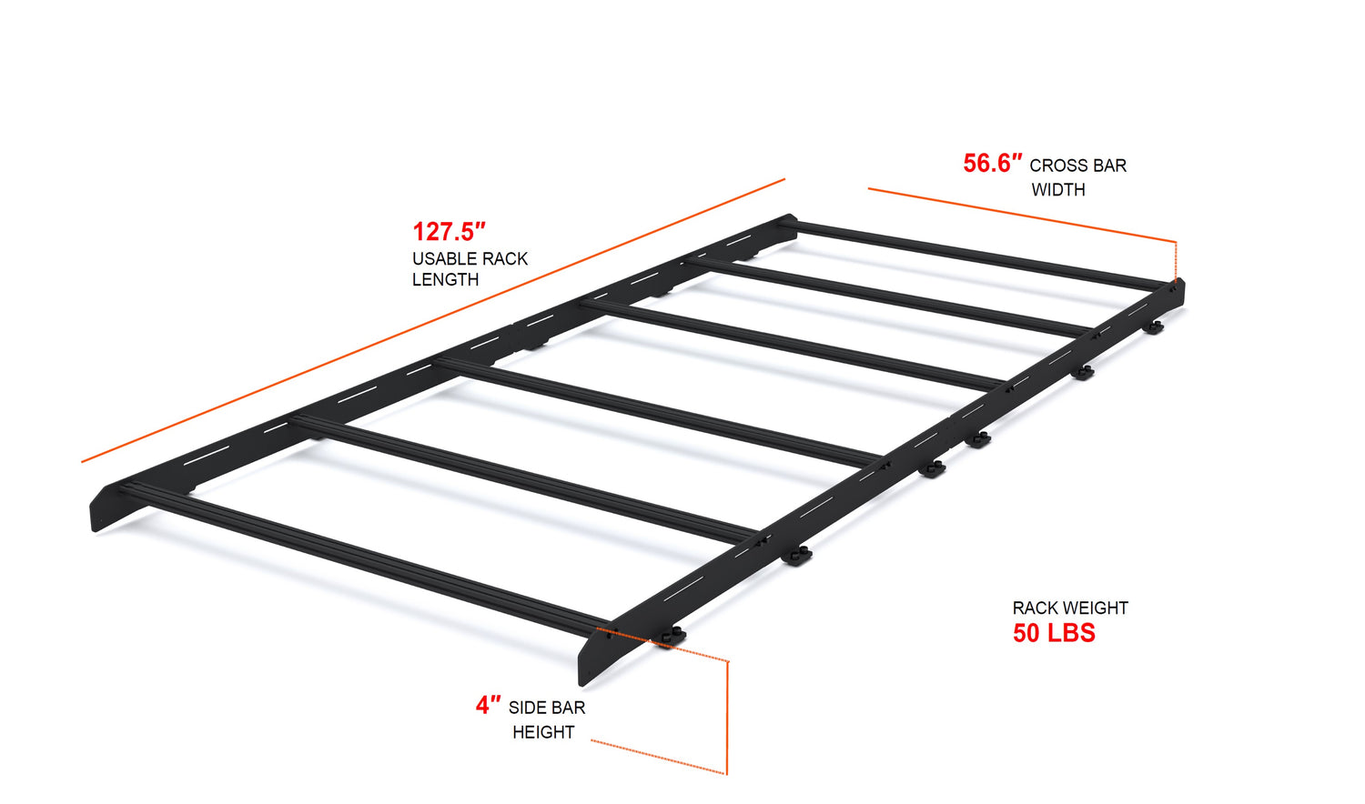 SPRINTER 144&quot; LOW ROOF STEALTH ROOF RACK
