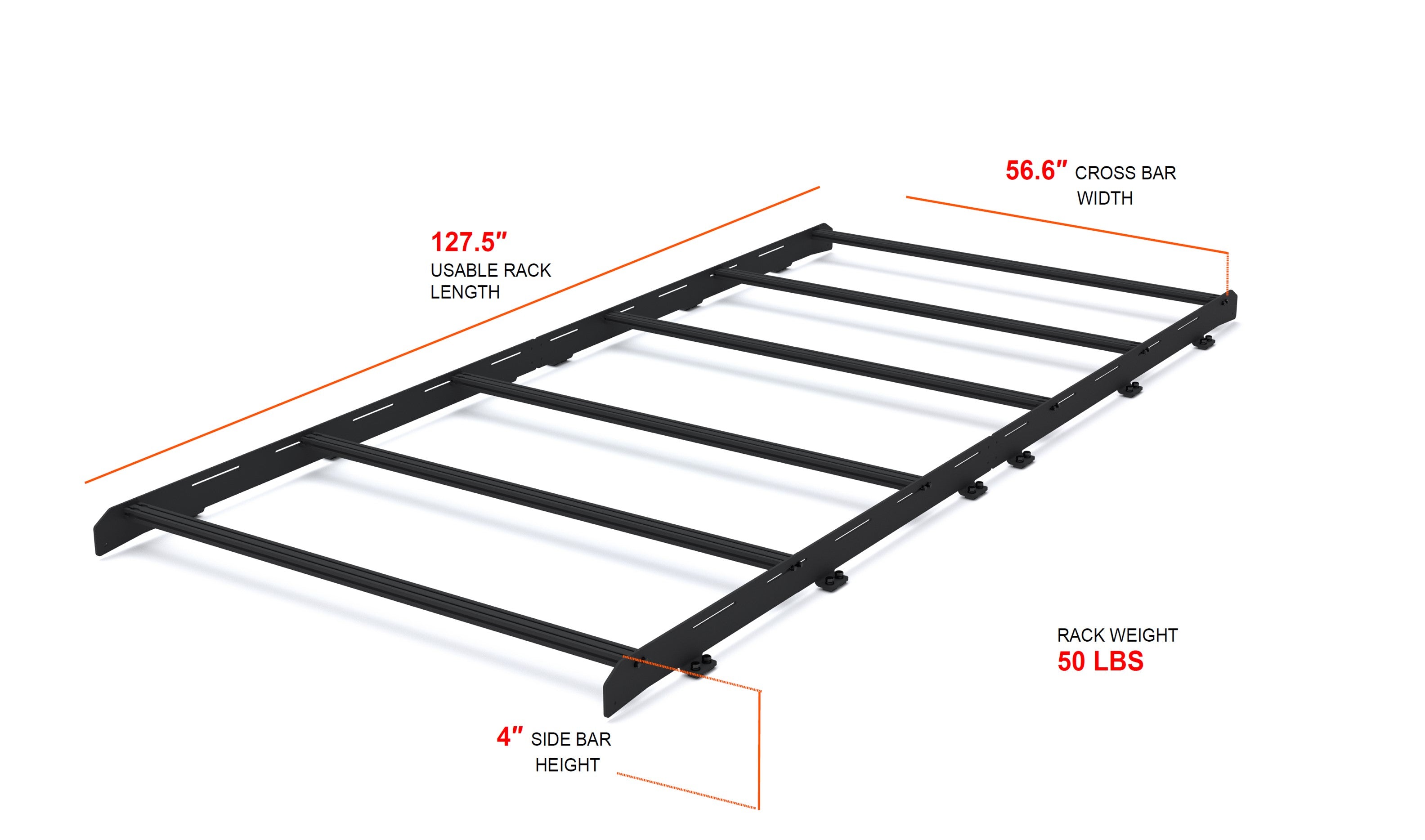 SPRINTER 144&quot; LOW ROOF STEALTH ROOF RACK