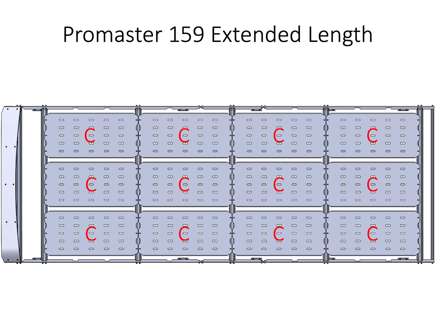 Promaster Van 159 EXT High Roof Strata Roof Rack