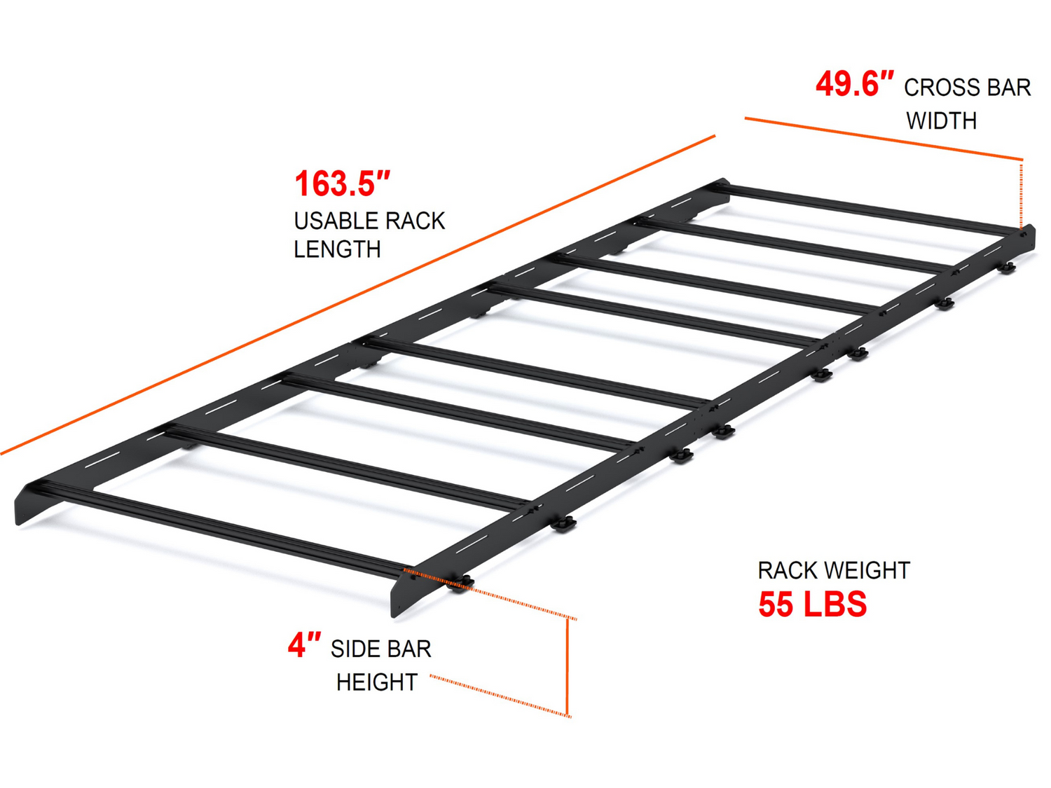 SPRINTER 170&quot; HIGH ROOF STEALTH ROOF RACK