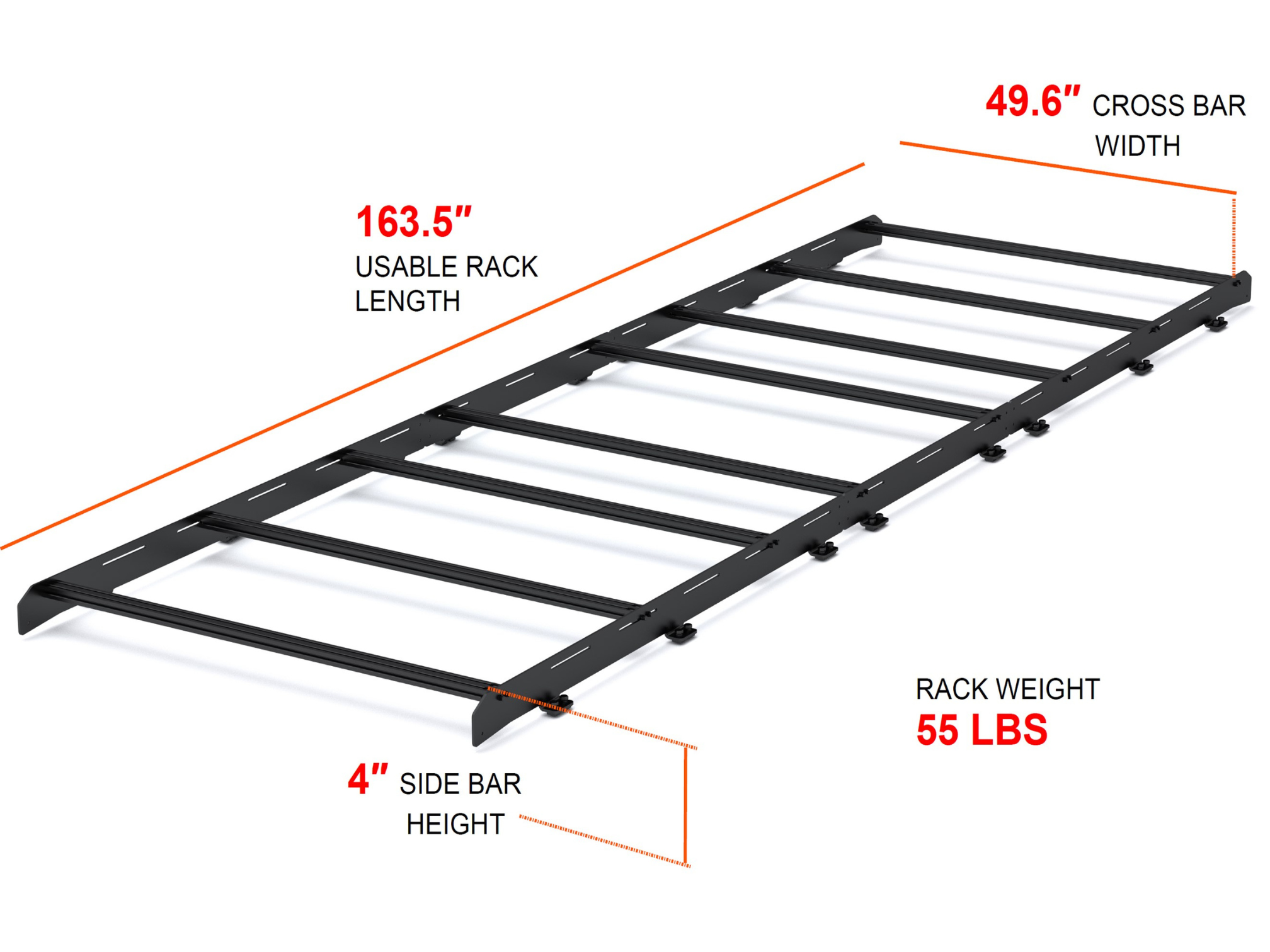 SPRINTER 170&quot; HIGH ROOF STEALTH ROOF RACK