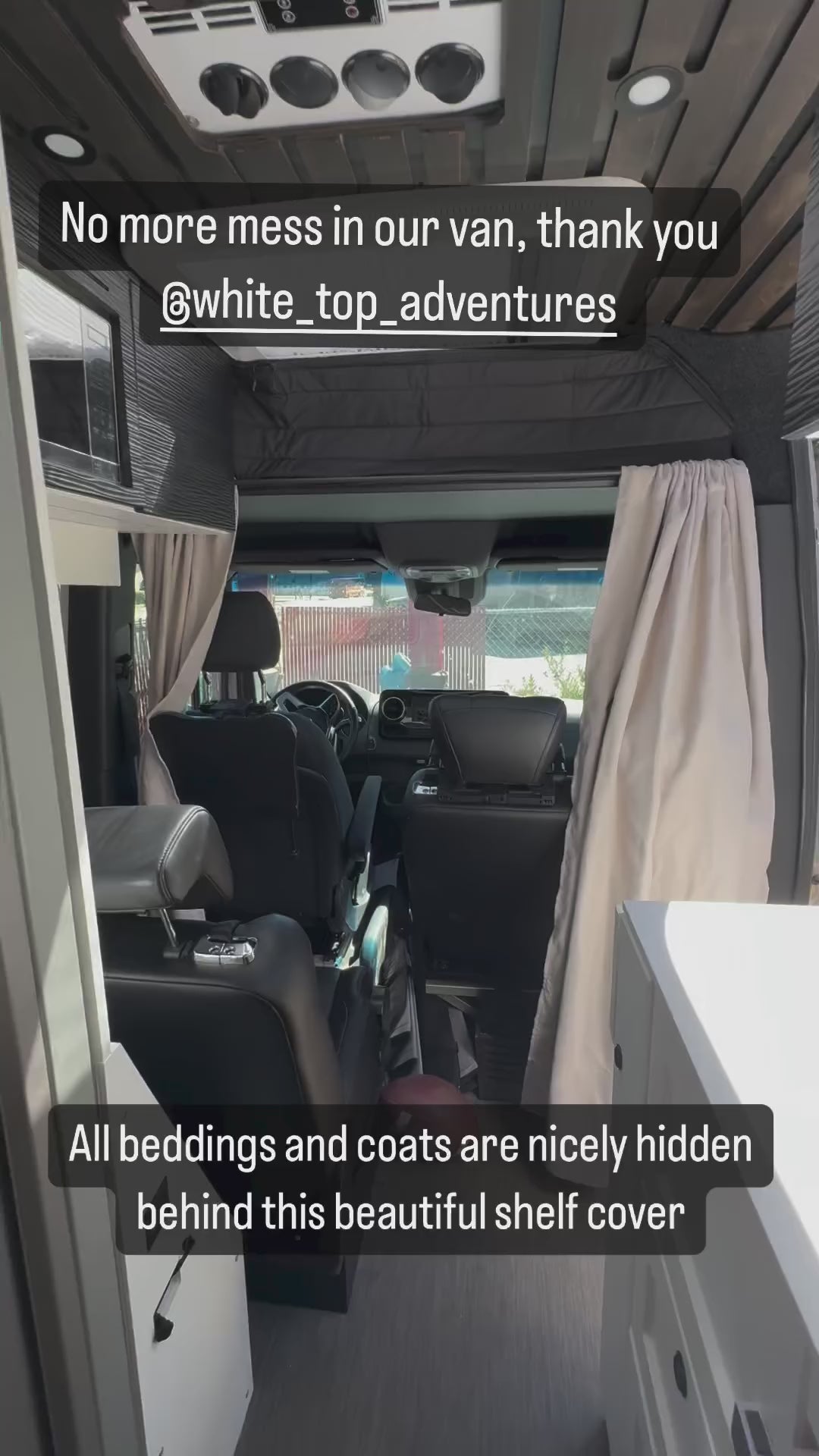 SPRINTER HEADLINER SHELF WITH L TRACK 2019+