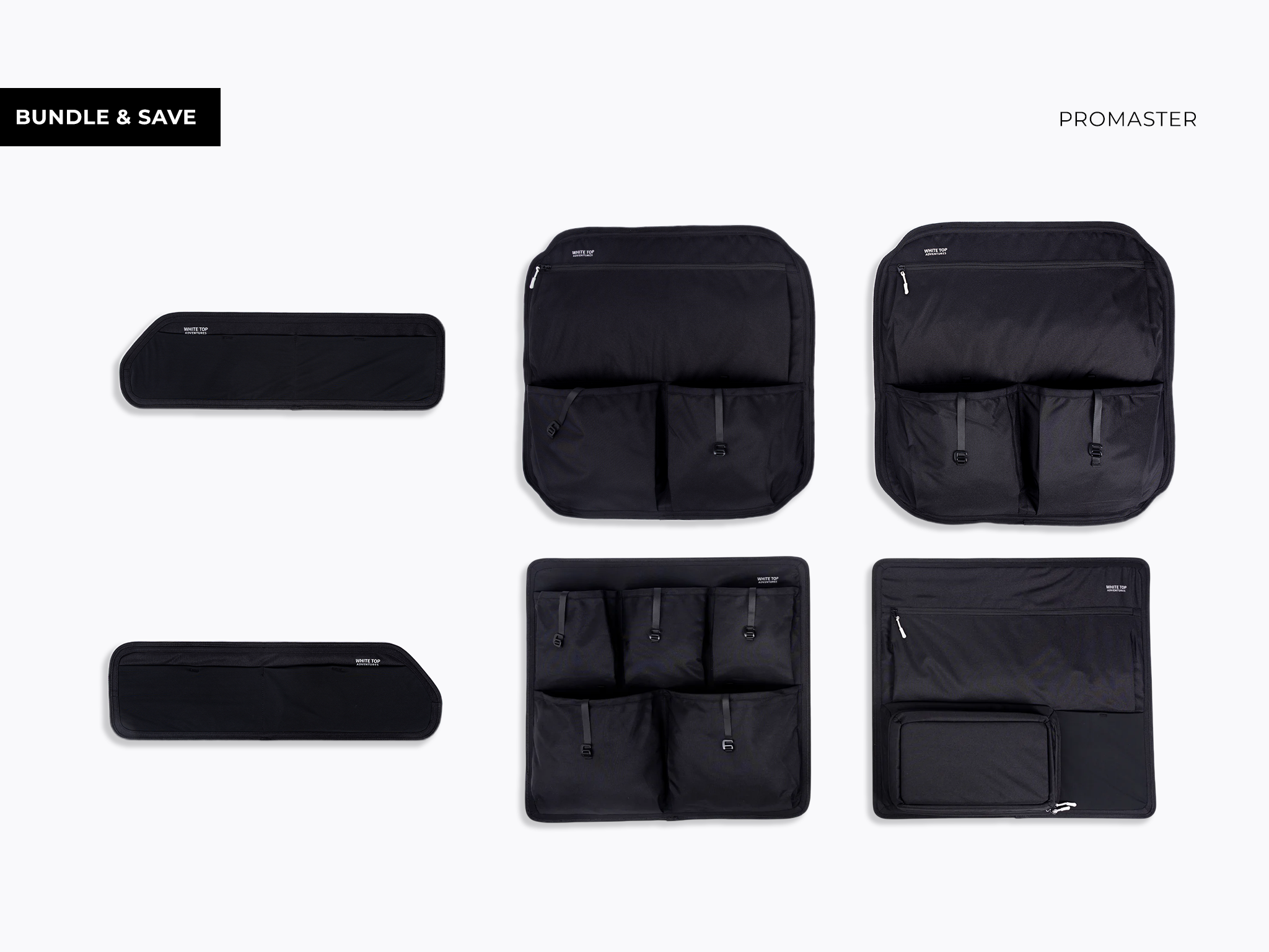 Ram Promaster Rear Door Storage Panels Bundle (Upper, Middle &amp; Lower)
