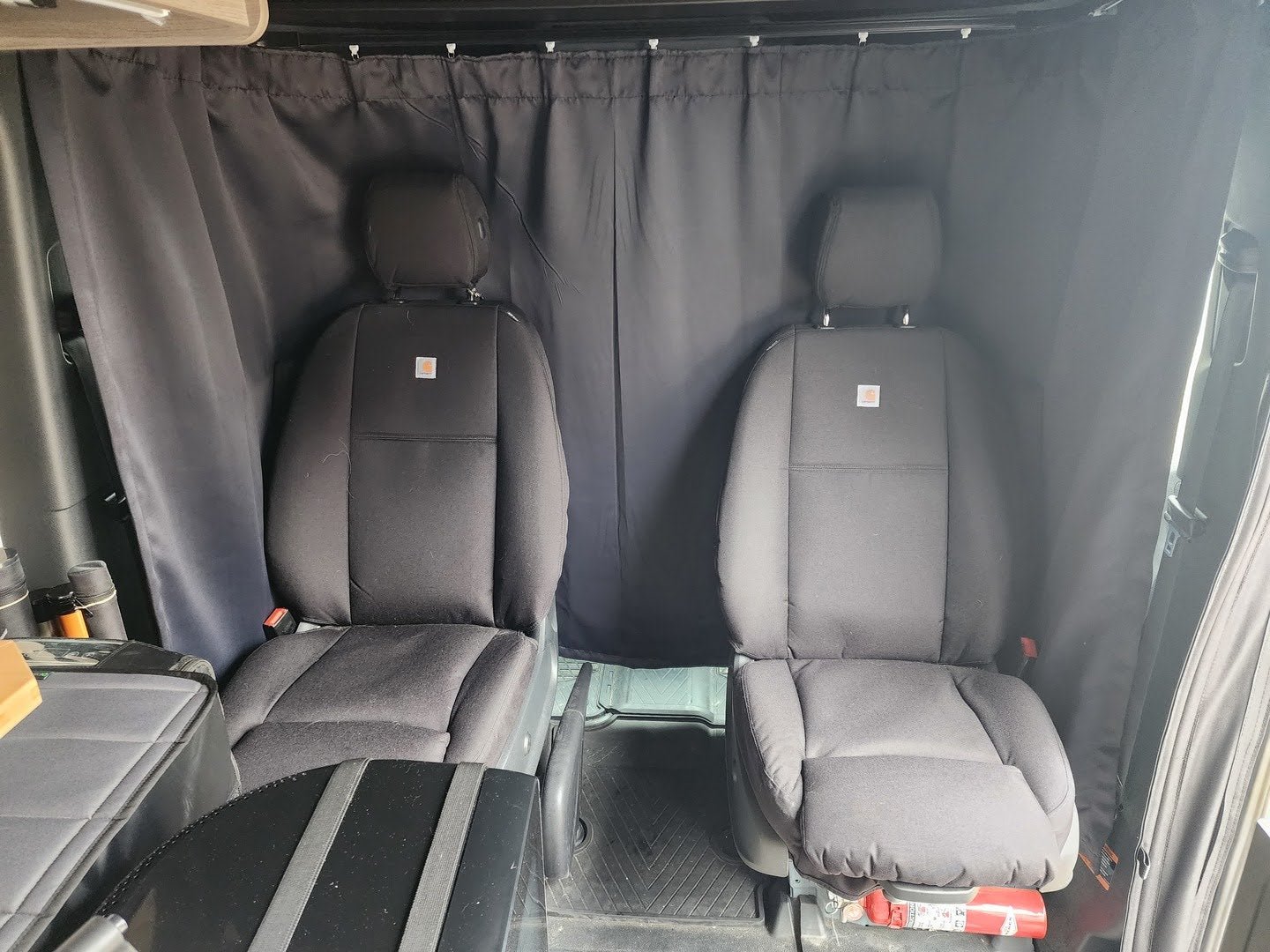 SPRINTER HEADLINER SHELF INCLUDES CURTAIN ROD AND LINER 2019+ - White Top Adventures