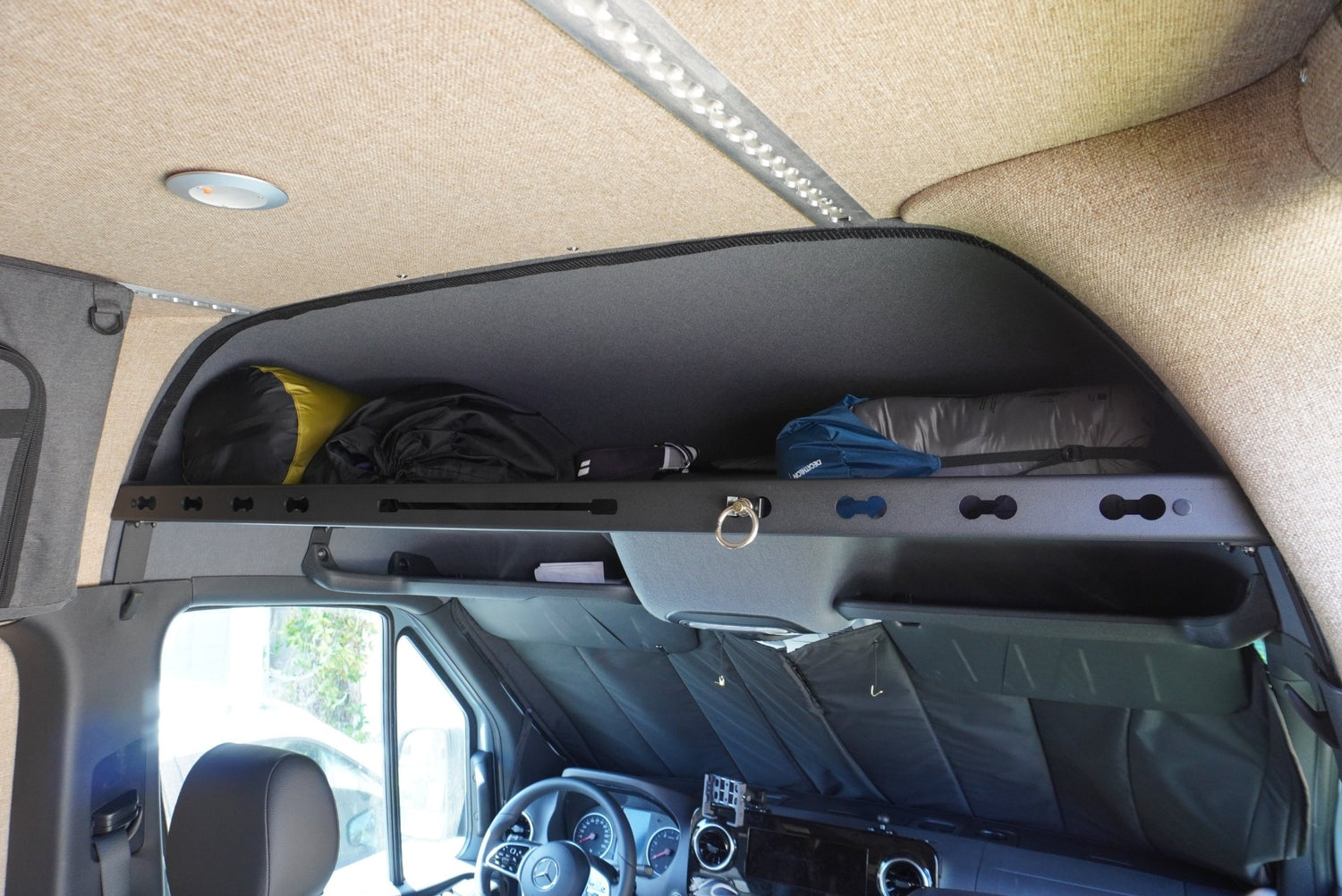 SPRINTER HEADLINER SHELF WITH L TRACK 2019+ - White Top Adventures
