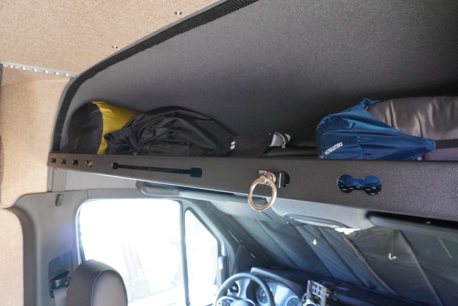 SPRINTER HEADLINER SHELF WITH L TRACK 2019+ - White Top Adventures