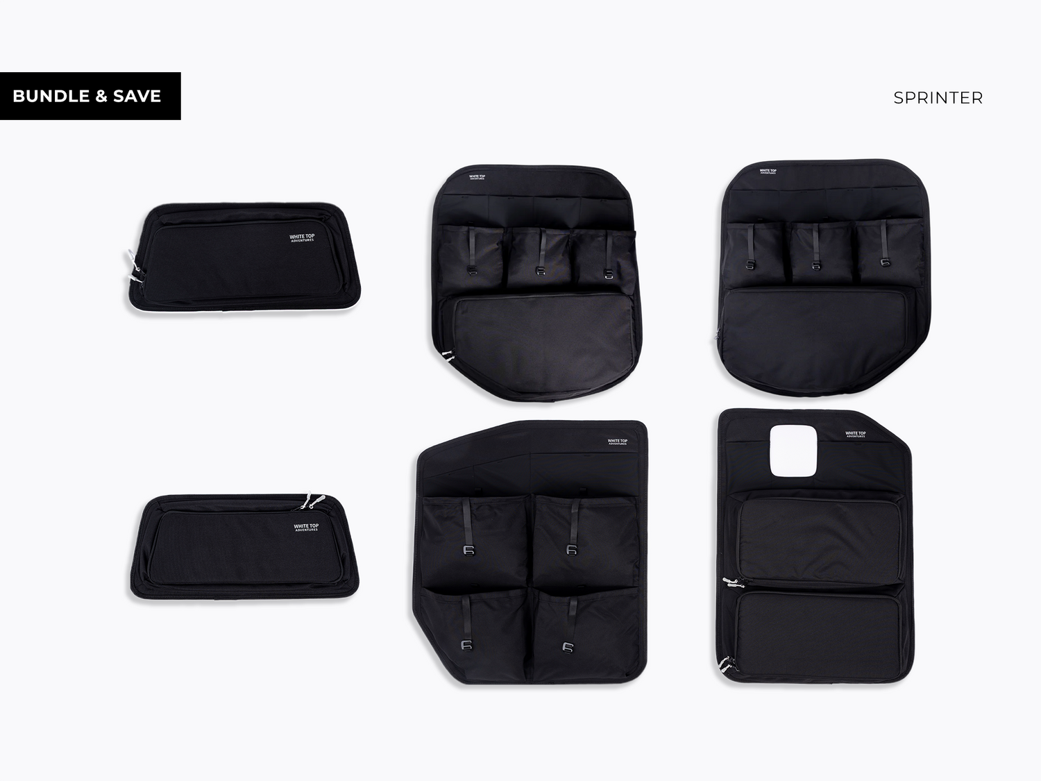 Mercedes Sprinter Rear Door Storage Panels Bundle (Upper, Middle &amp; Lower)