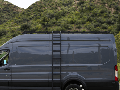 TRANSIT HIGH ROOF SIDE LADDER - White Top Adventures